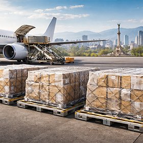 Air transportation of Three Pallets of Lithium Batteries from Shenzhen to Mexico City Airport