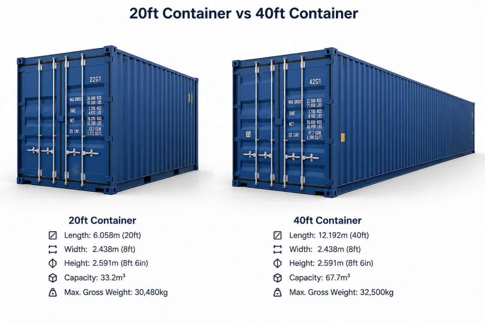 20ft Container vs 40ft Container